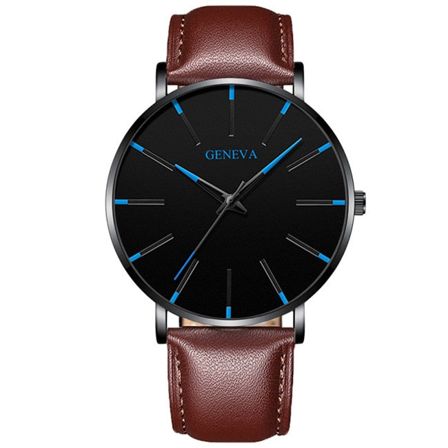 Geneva watch leather discount band